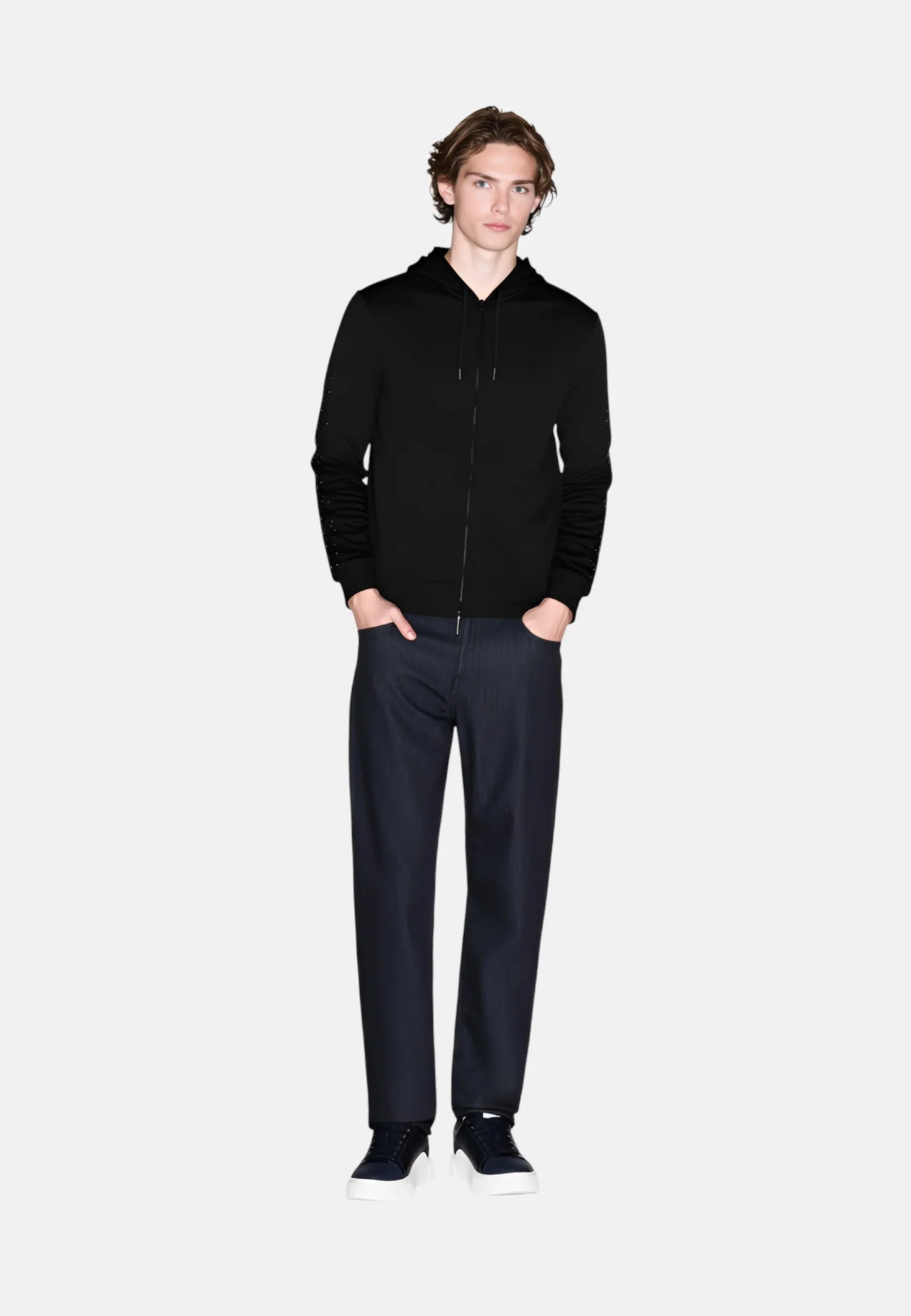 Felpa con zip Uomo Emporio Armani - immagine 3