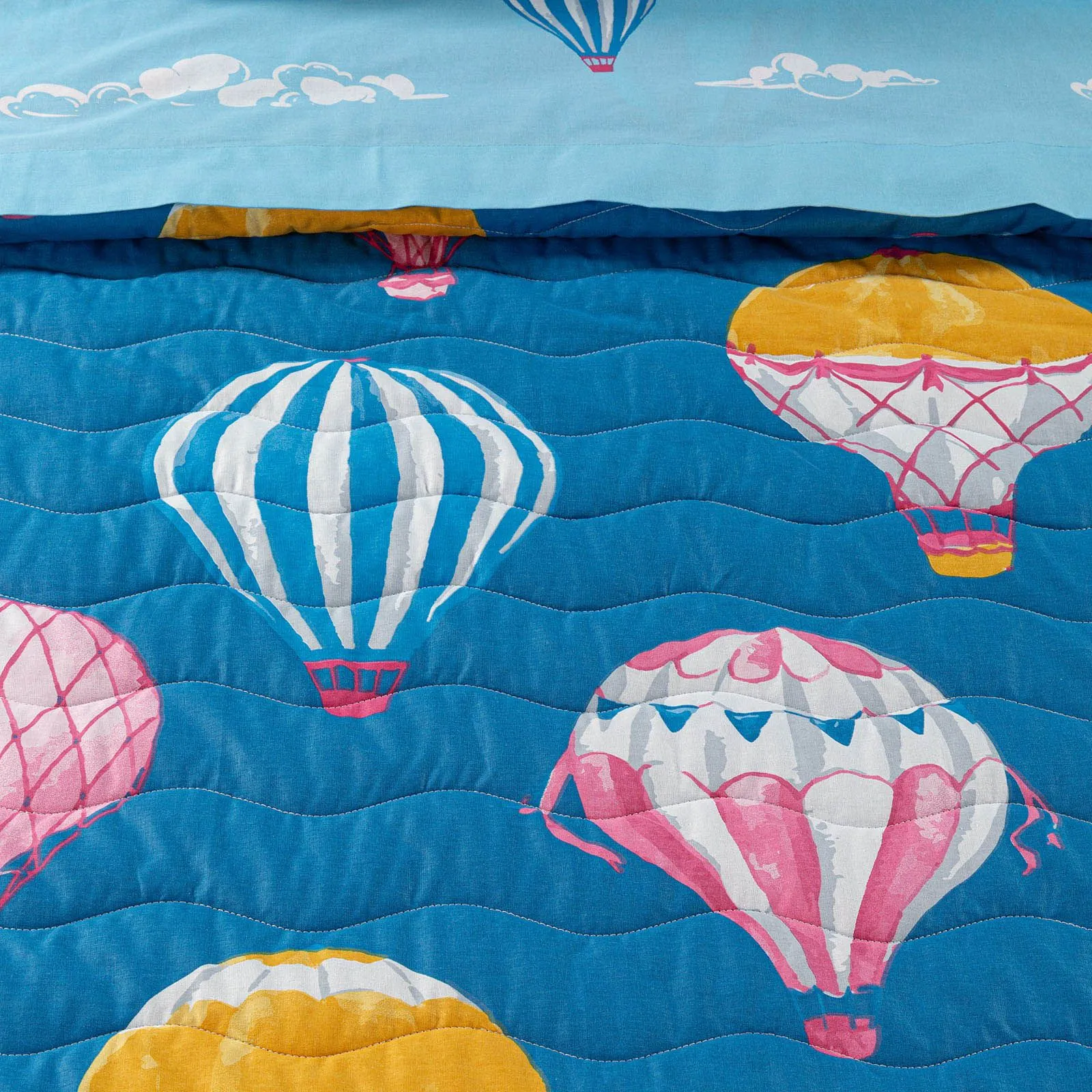 Copriletto Primaverile Mongolfiere in Cotone - immagine 4