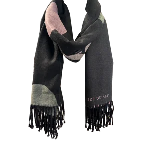 Sciarpa donna elegante bicolore con frange