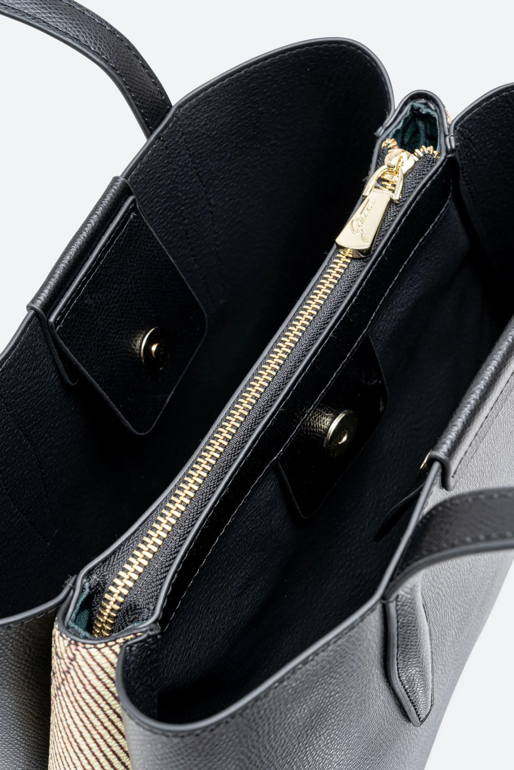 Shopping bag in pelle nera - immagine 7