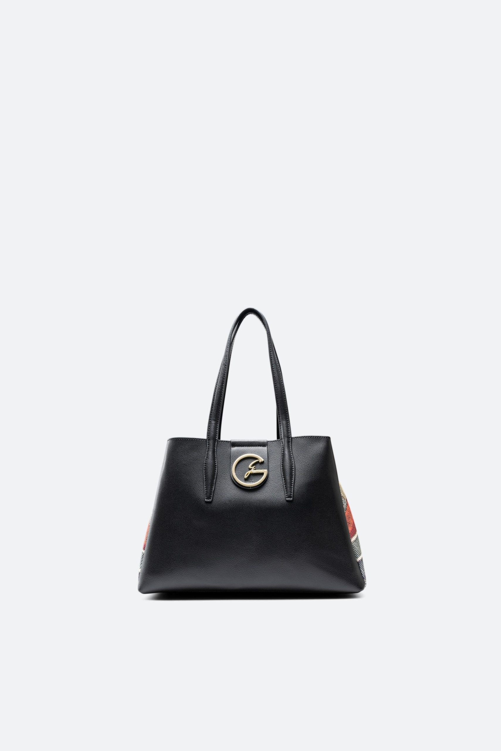 Shopping bag in pelle nera - immagine 3
