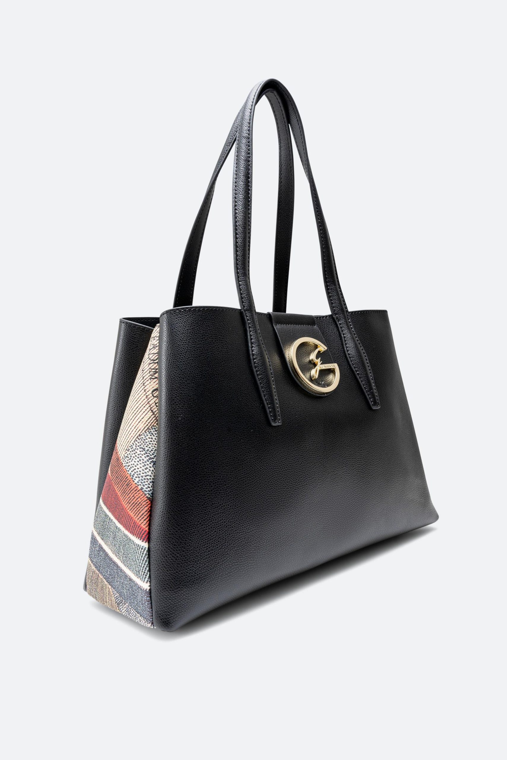 Shopping bag in pelle nera - immagine 4