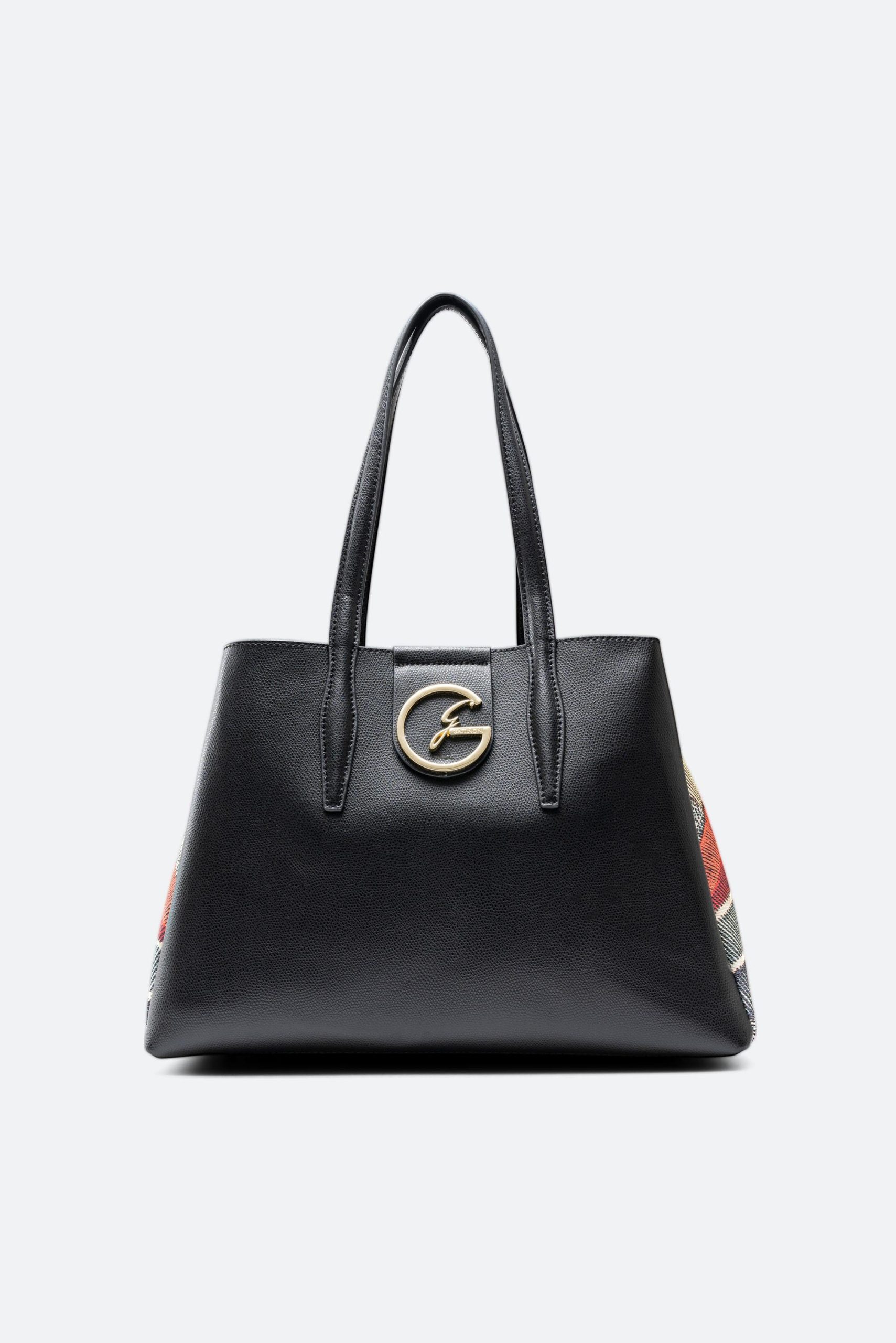 Shopping bag in pelle nera - immagine 5