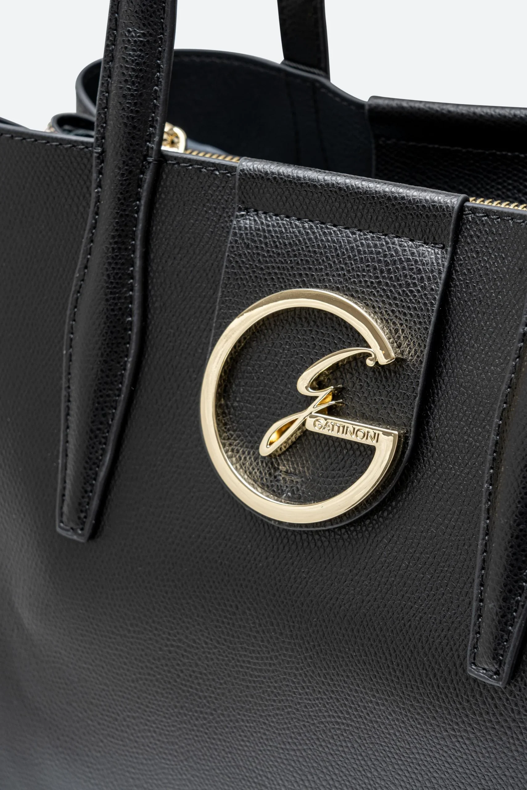 Shopping bag in pelle nera - immagine 9