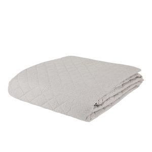 Copriletto Trapuntato Oplà BORBONESE Matrimoniale in Percalle di Cotone Perla