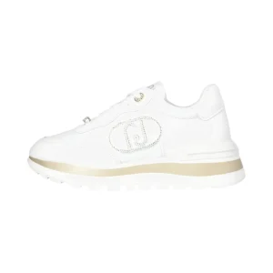Sneakers in pelle con logo gioiello Donna  Liu Jo BF4057PX331