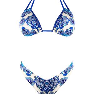 2Bekini Bikini Triangolo Candy Paisley Indigo