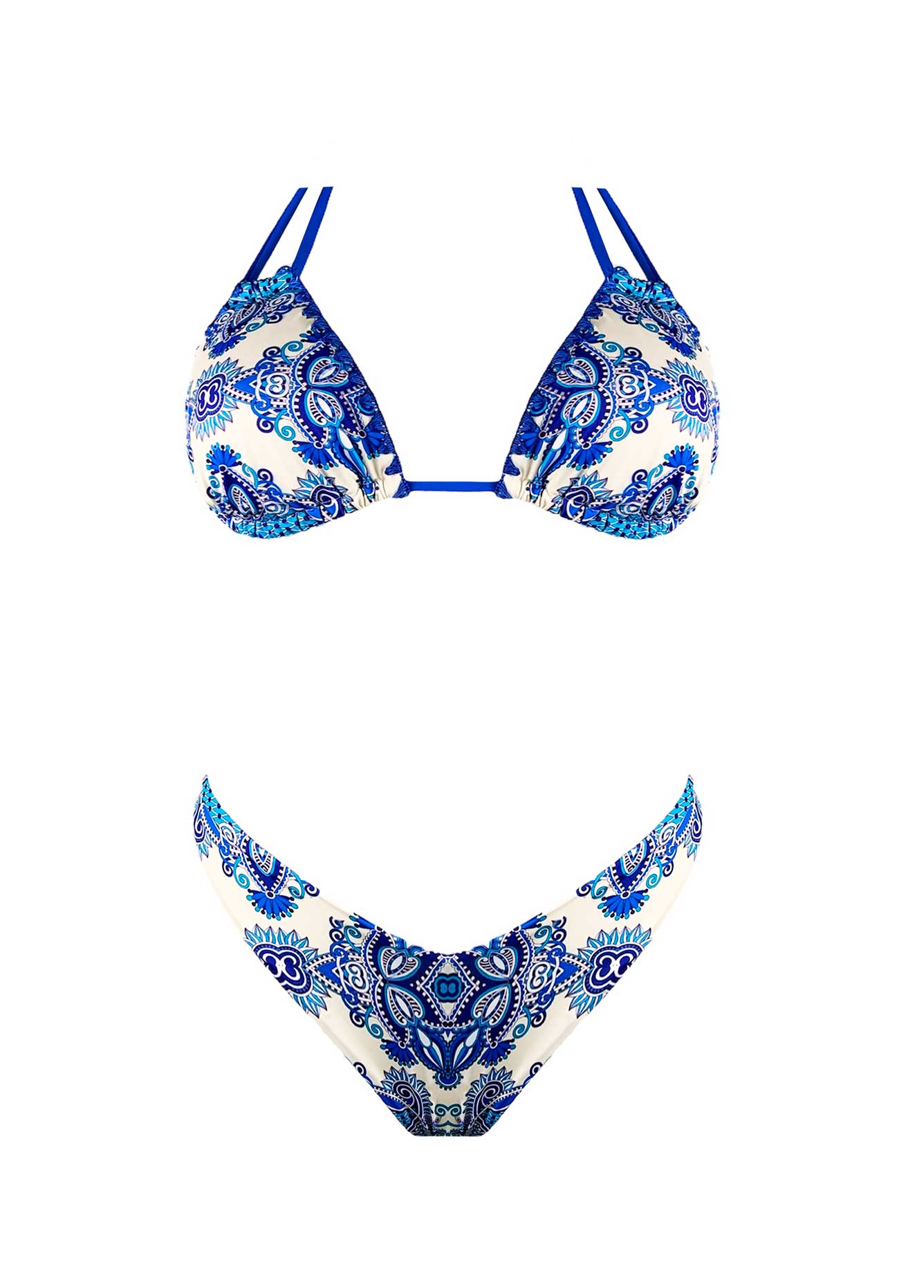 2Bekini Bikini Triangolo Candy Paisley Indigo