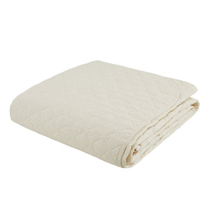 Copriletto Trapuntato Oplà BORBONESE Matrimoniale Percalle di Cotone Ecrù