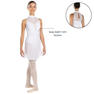 Abito in Rete con Collo Alto e Spacchi Laterali – W1