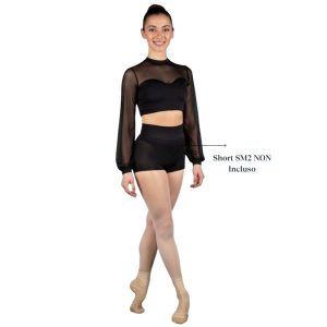 Top in Rete Trasparente con Maniche Ampie – TT10