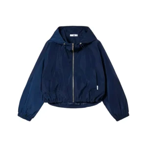 Giacca in nylon con cappuccio e zip 241LL2LAA