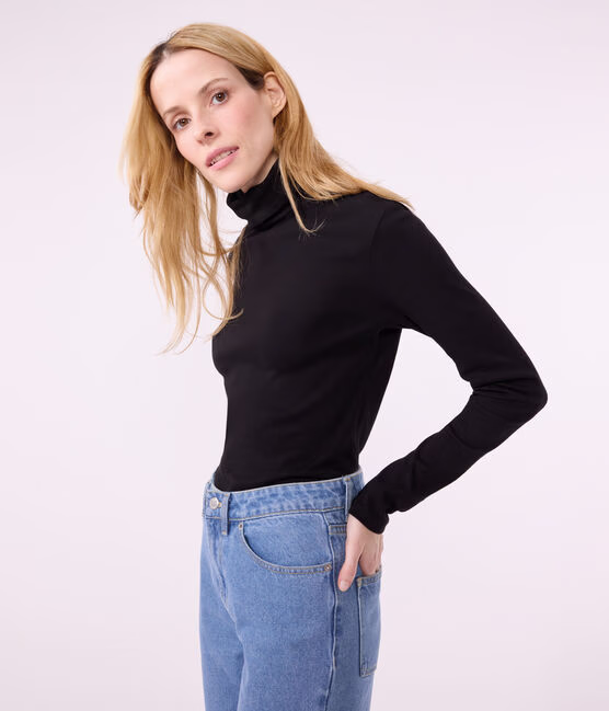 T-shirt Iconica a lupetto in cotone donna