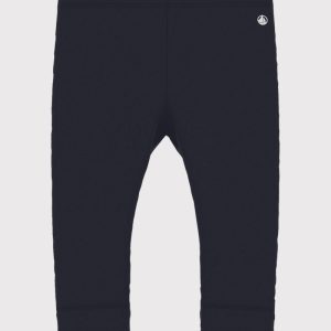 Leggings in cotone tinta unita neonato