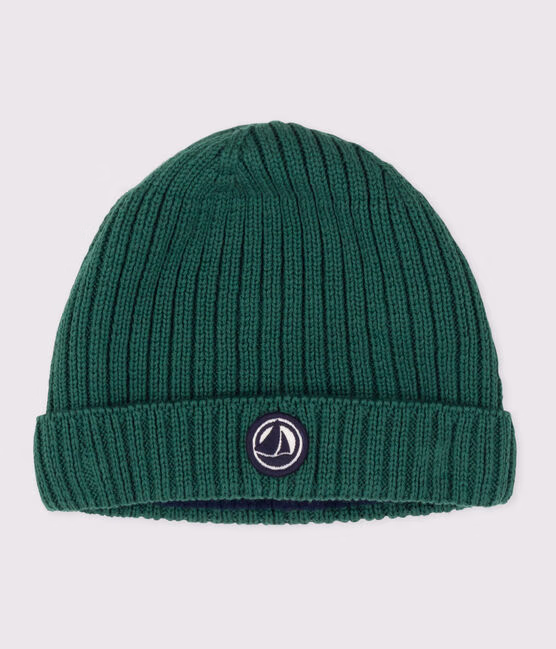 Cuffietta in maglia foderata in pile neonata