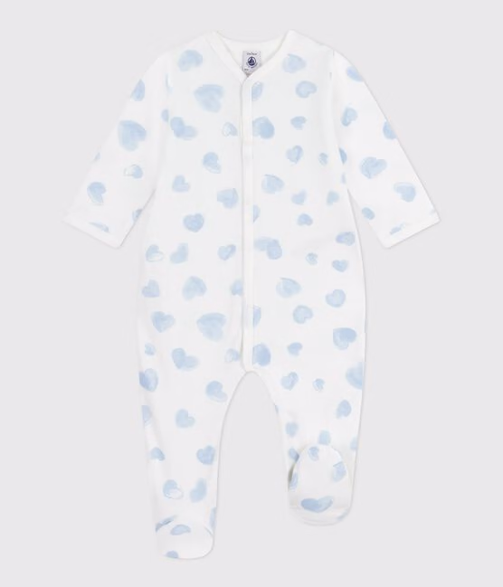 Pigiama in tessuto felpato spazzolato con colletto con stampa a cuori neonato - immagine 8
