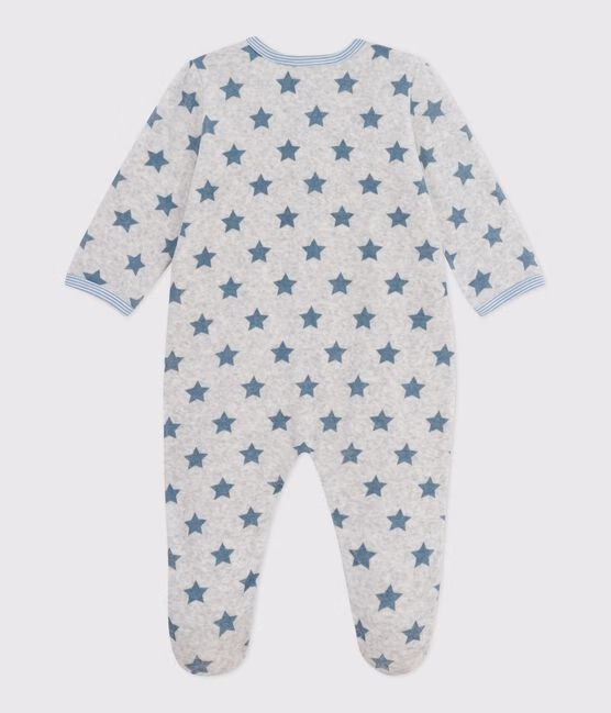 Pigiama in ciniglia con stelle stampate neonato - immagine 4