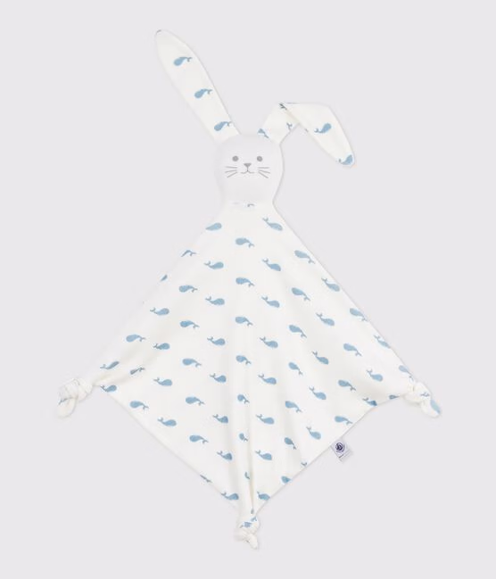 Doudou in cotone con balena stampata neonato