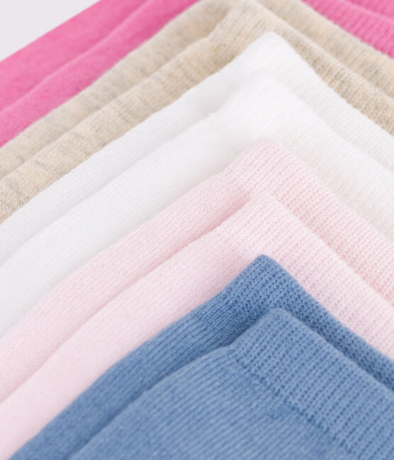 5 paia di calzini in cotone tinta unita bambina - immagine 3