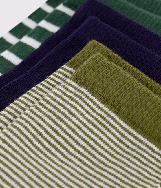 3 paia di calzini in cotone a righe bambino - immagine 3