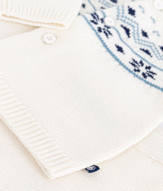 Completo 2 pezzi con cardigan in maglia jacquard neonato - immagine 5