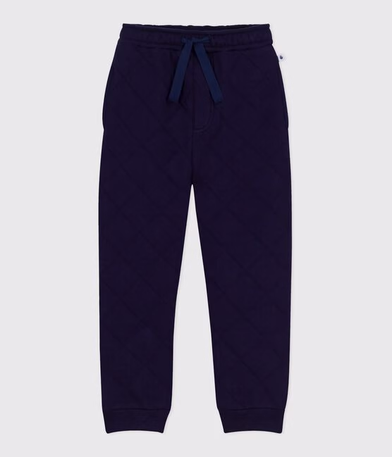Joggers in cotone tinta unita bambina