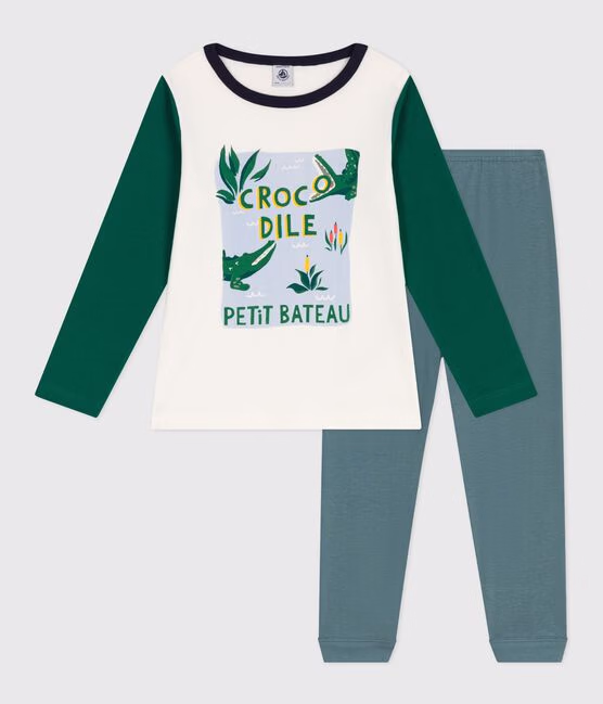 Pigiama bambino in cotone bicolore