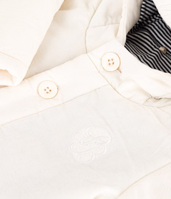 Giacca imbottita in velluto ricamato con fodera millerighe neonato - immagine 3