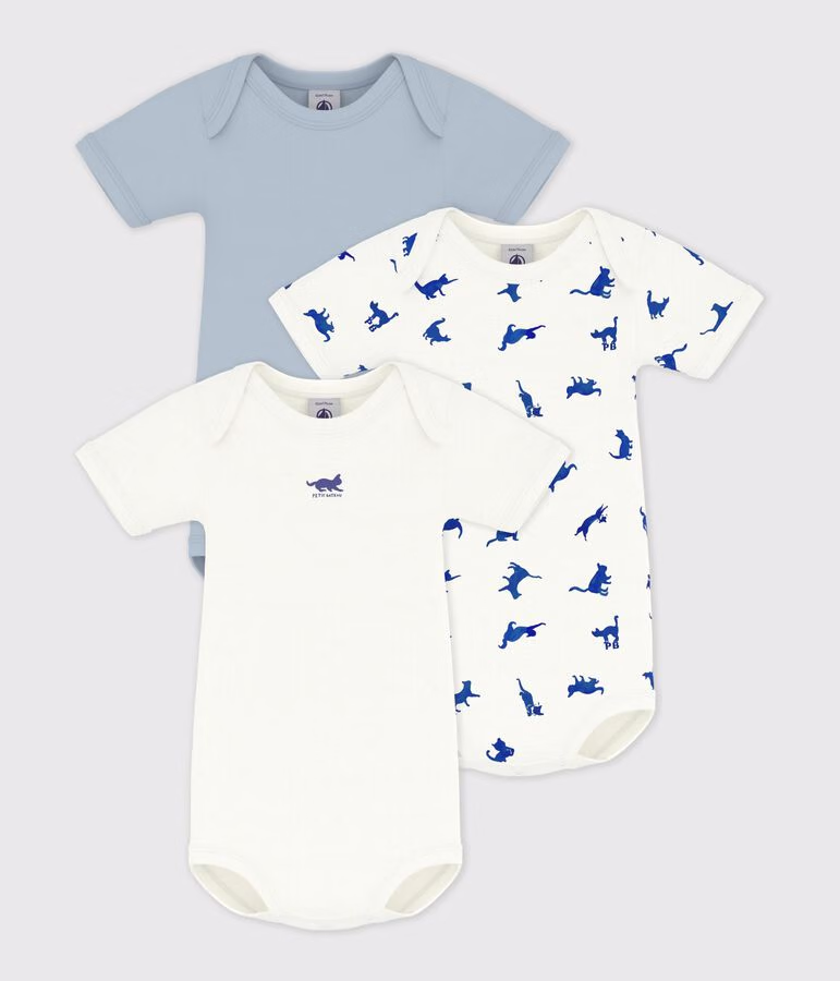 Set di body a maniche corte in cotone con gatti stampati neonato - immagine 5