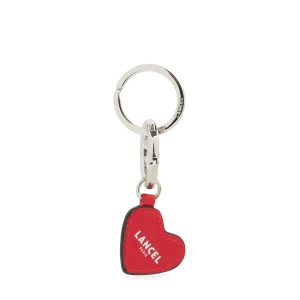 Leather heart keychain