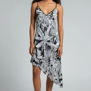 4giveness Abito Bretelline Asimmetrico Black&White