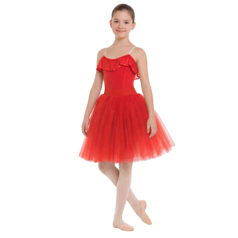 ATD103 Kelly: Tutù Degas 6 Veli Sopra il Ginocchio con balza