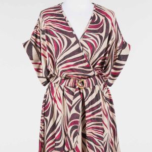 Abitino Twinset Donna Fantasia Zebra con Cintura Inclusa