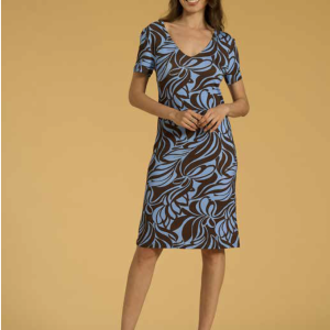 Abito Bisbigli in Viscosa Stampata a Mezza Manica