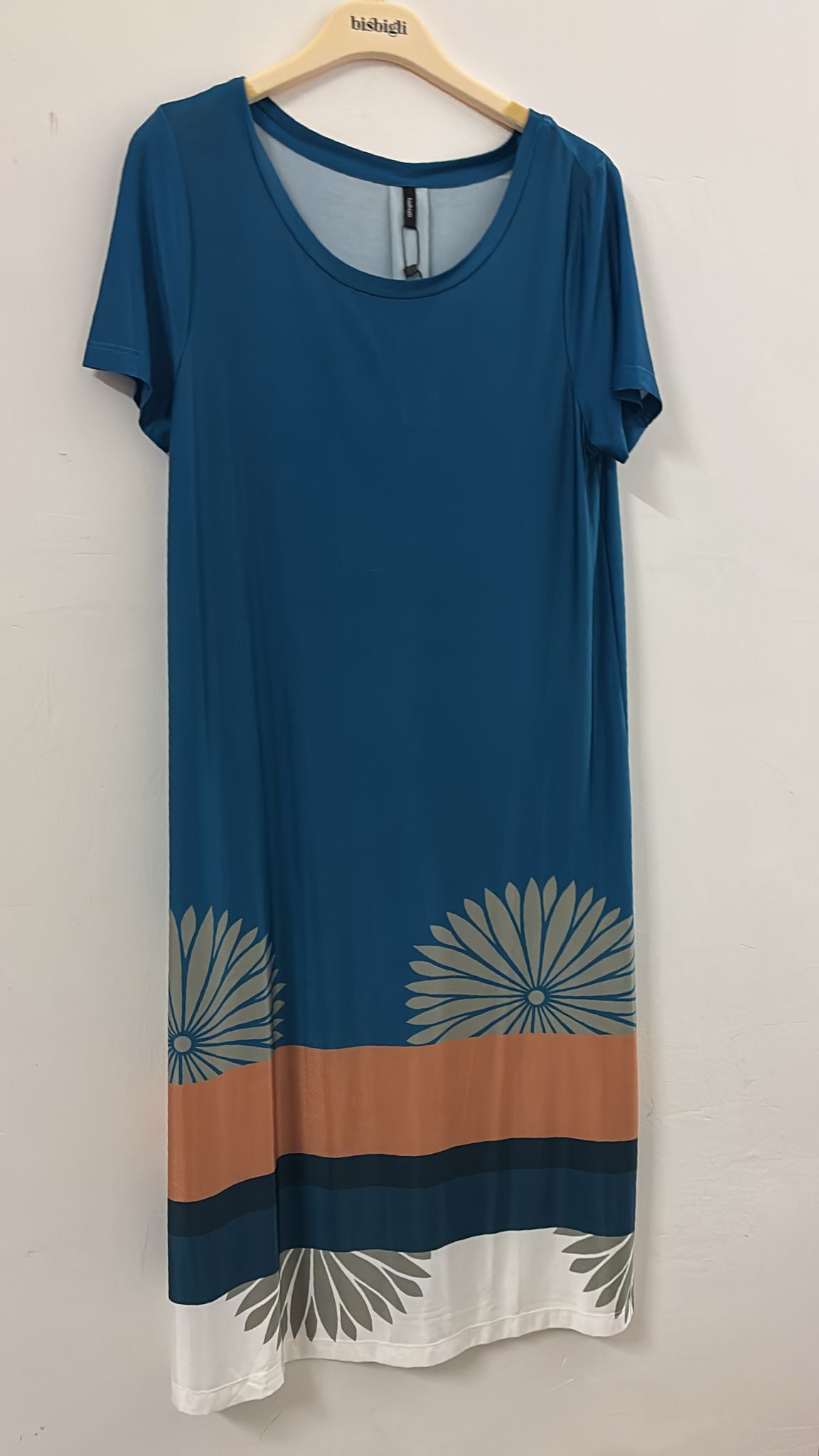 Abito Bisbigli in Viscosa Stampata a Mezza Manica