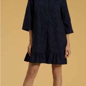 Abito Bisbigli in mussola ricamata con manica a 3/4Â