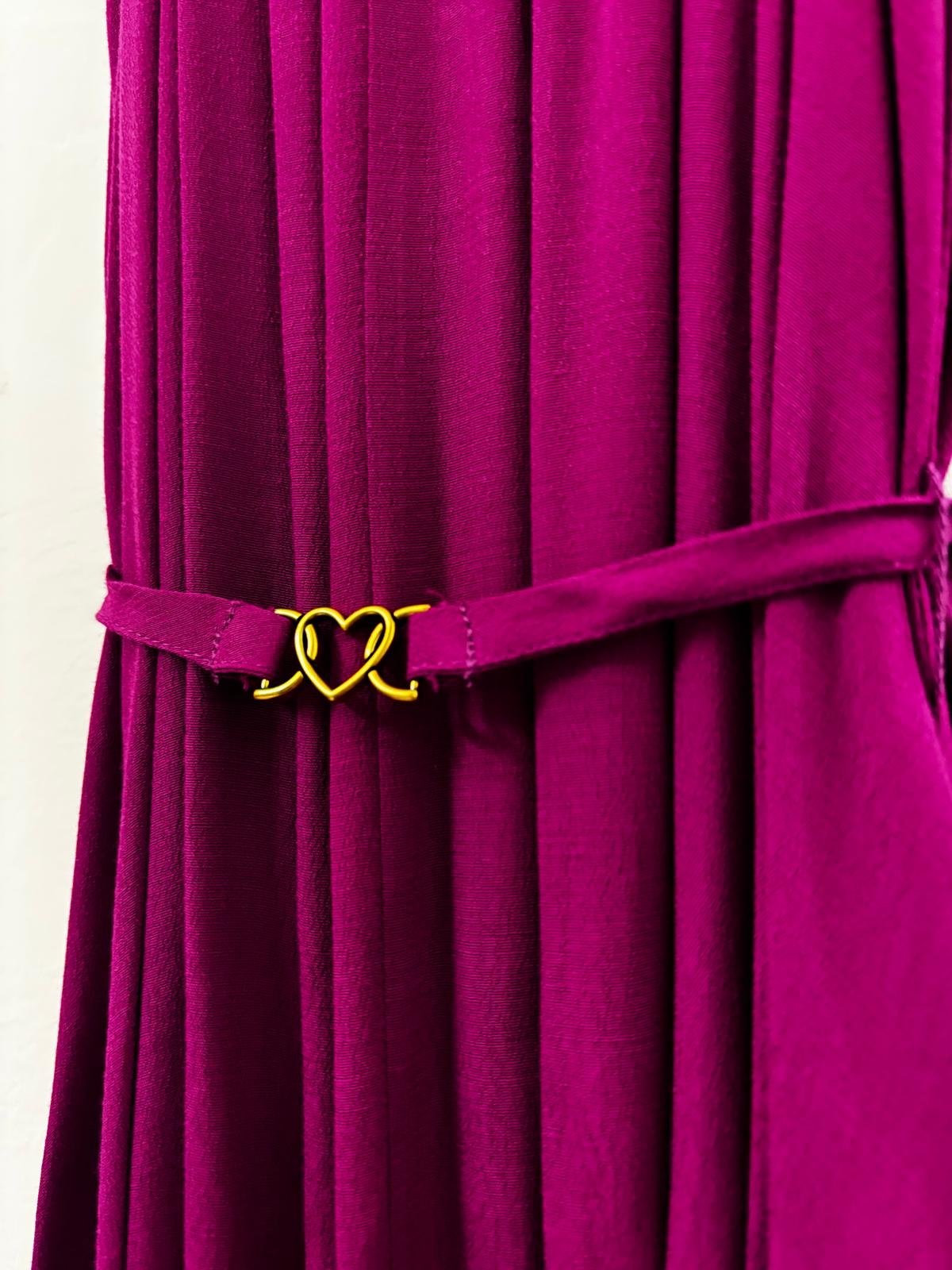 Abito Lungo Fluido in Viscosa con Scollo all’Americana - immagine 3