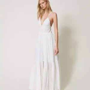 Abito Lungo in Sangallo e Crochet