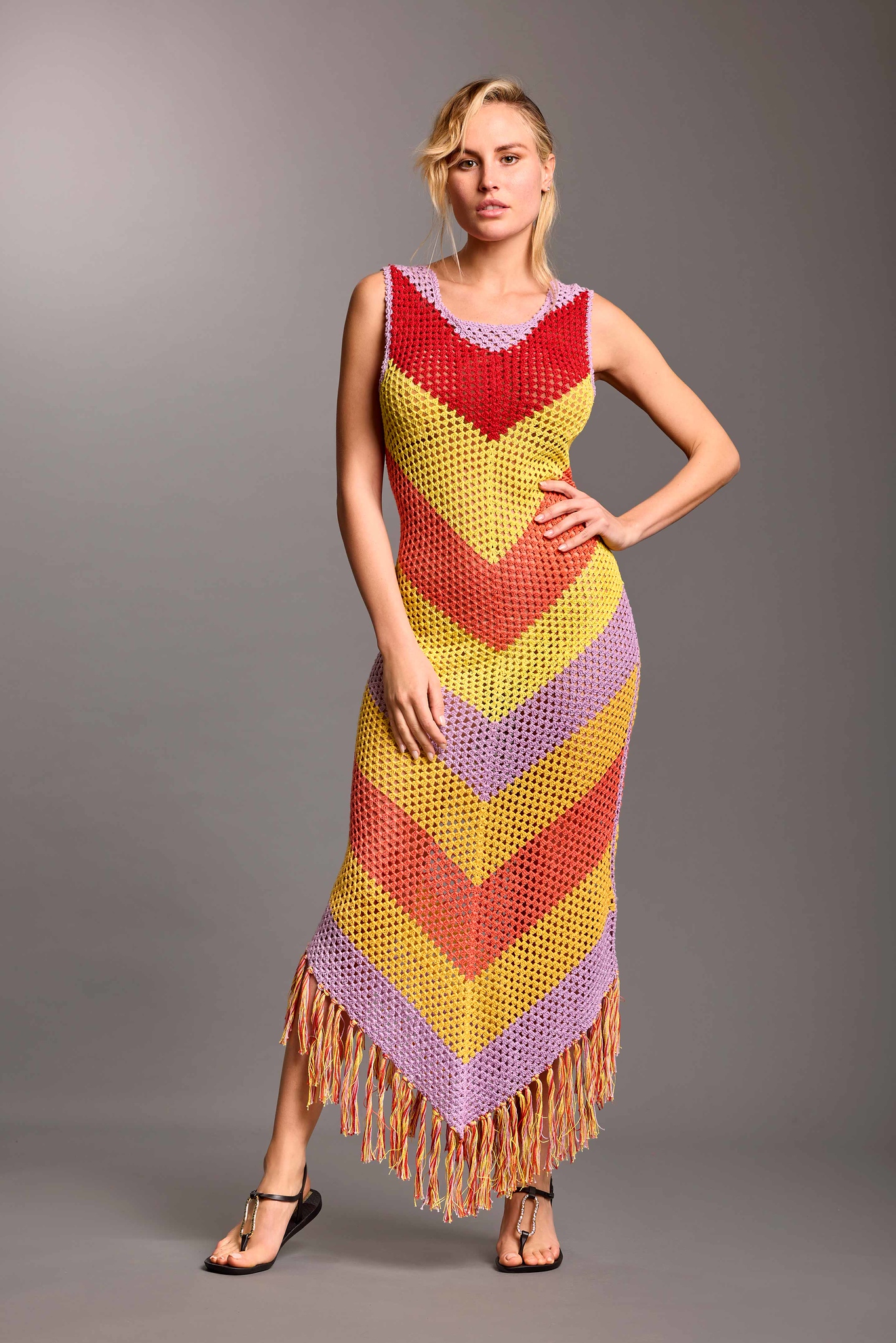 Abito a Uncinetto Multicolor Vacanze Italiane