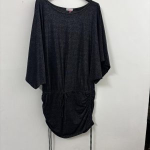 Abito corto lurex con coulisse in vita