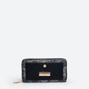 Portafoglio con zip Teodosia Smoke