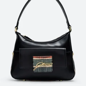 Hobo baguette in pelle sintetica e dettagli Planetarium Classic