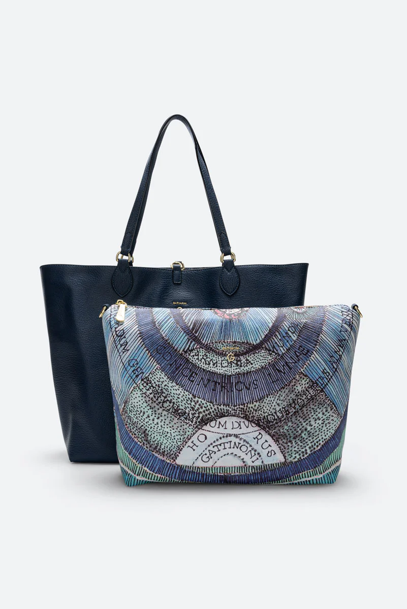 Reversible Navy e Planetarium Aquamarine Large