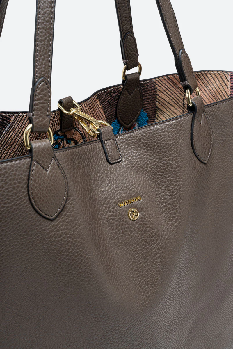 Borsa a spalla Planetarium Reversible Verde - immagine 4