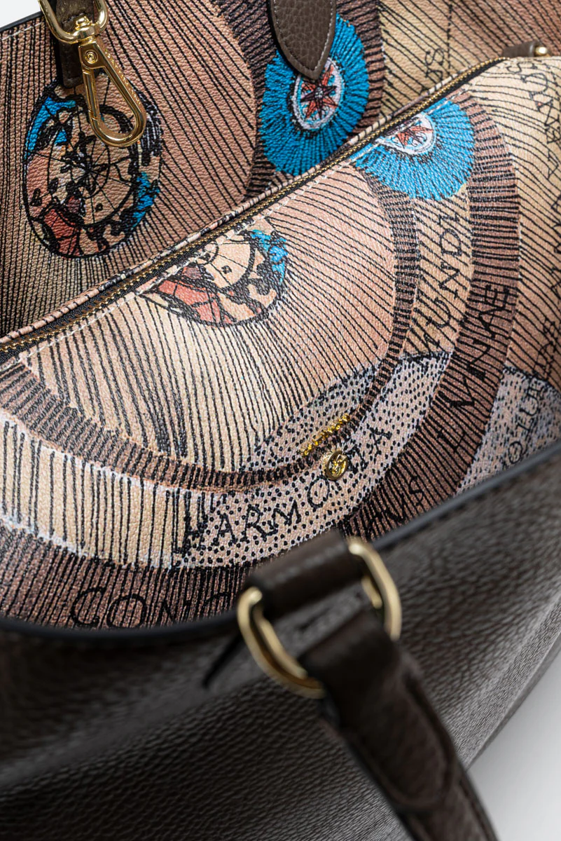 Borsa a spalla Planetarium Reversible Verde - immagine 7