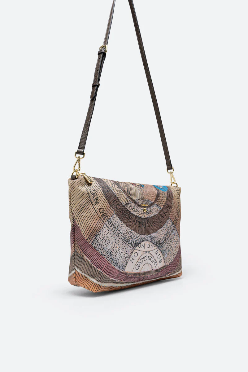 Borsa a spalla Planetarium Reversible Verde - immagine 9