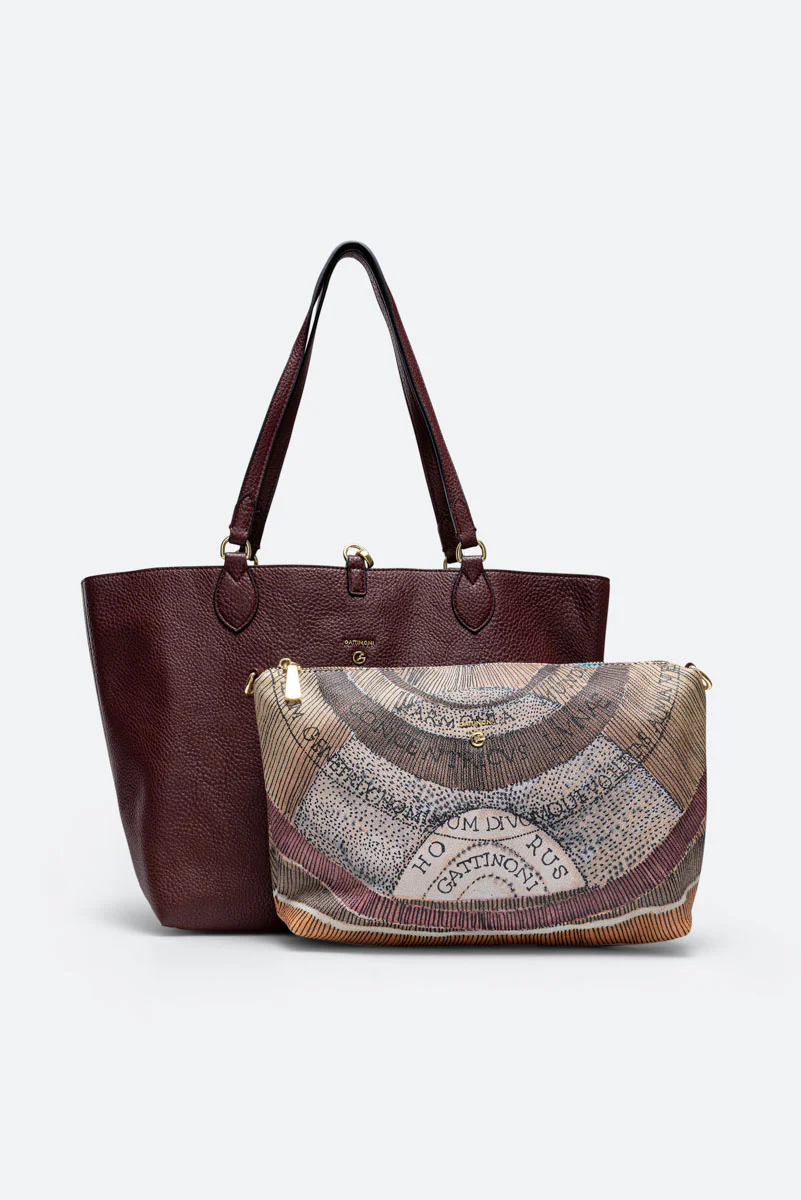 Borsa a spalla piccola Planetarium Reversible Vinaccia - immagine 8