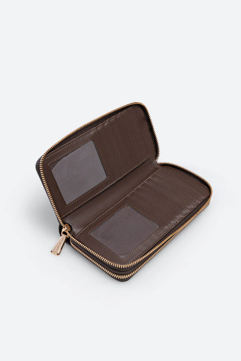 Portafoglio Denise doppia zip Nero