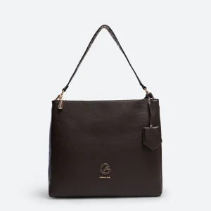 Hobo Grande Denise in pelle sintetica Cioccolata