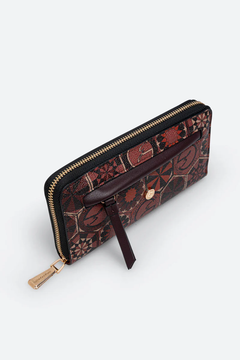 Portafoglio con zip Teodosia Garnet - immagine 4